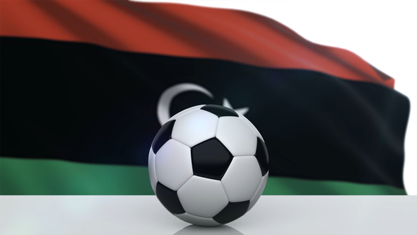 Soccer Ball with Libya Flag