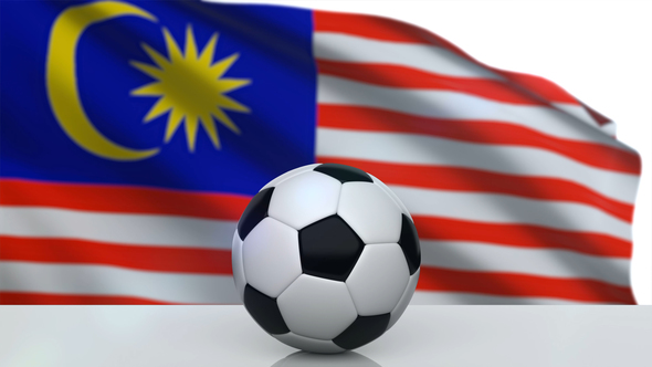 Soccer Ball with Malaysia Flag alt