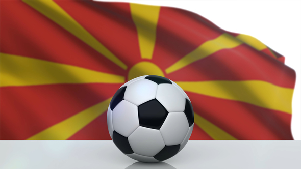 Soccer Ball with Macedonia Flag alt