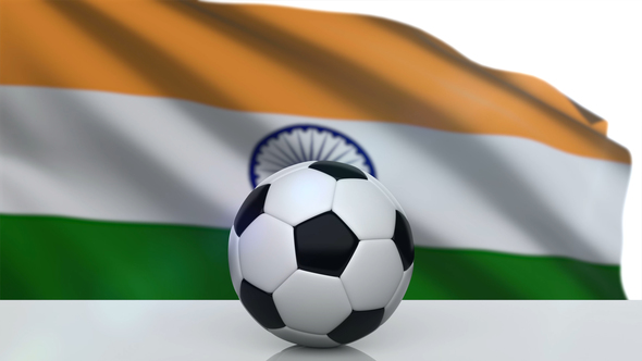 Soccer Ball with India Flag alt