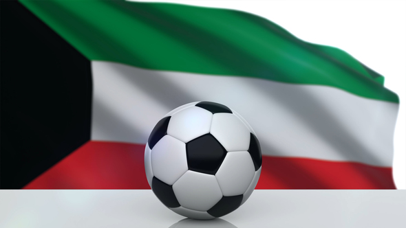Soccer Ball with Kuwait Flag alt