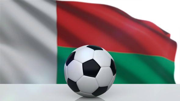 Soccer Ball with Madagascar Flag alt