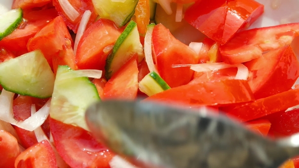 Beautiful Fresh Salad  Focused