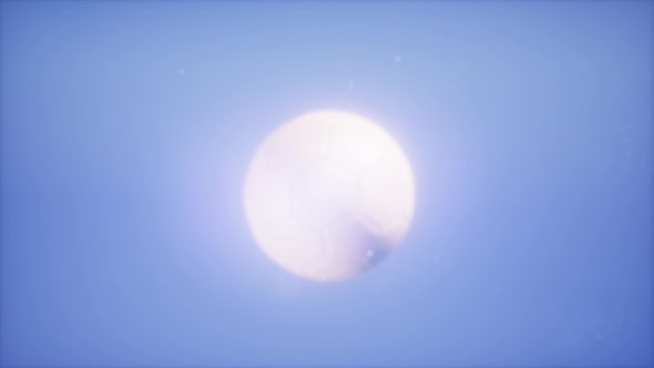 Soccer Ball on Blue Sky Background alt