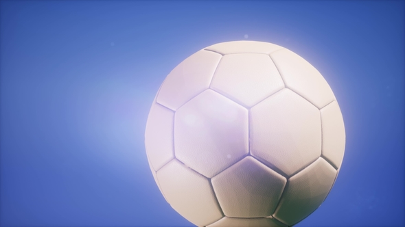 Soccer Ball on Blue Sky Background alt