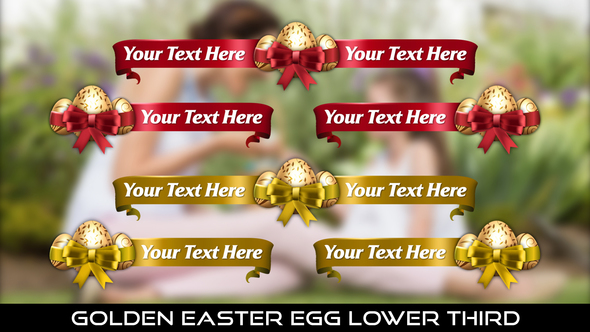 Golden Easter Egg Lower Thirds