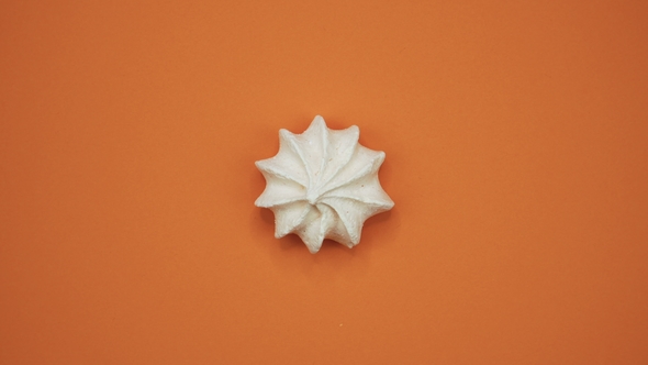 Bright and Colorful Marshmallow   Shot on a Orange Background