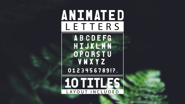 Animated Letters & 10 Titles Layout