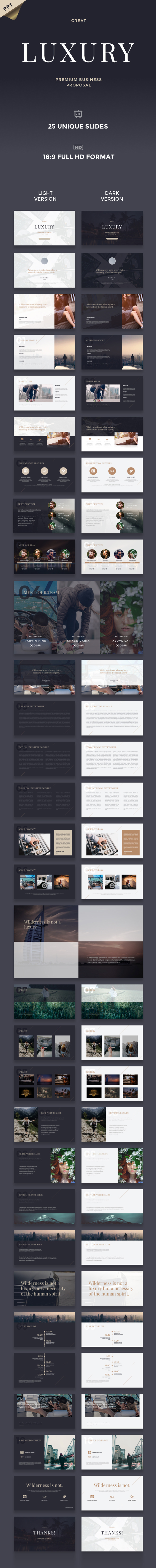 Great Luxury Premium Business Proposal - PowerPoint Template