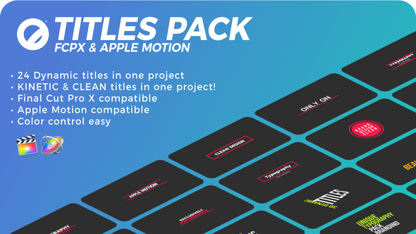 Titles Pack | FCPX or Apple Motion