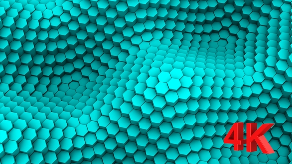 Hexagons Formed A Wave