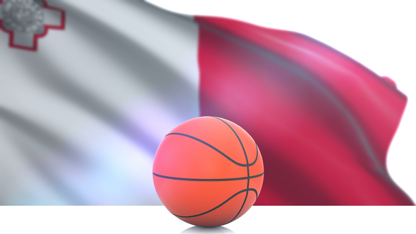 Basketball with Malta Flag alt