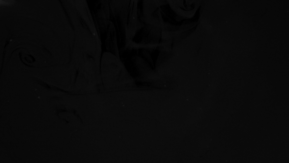 Footage. Ink in Water. Black Ink Blanding in Water Creating Abstract Background