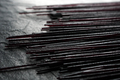 Black dry rice noodles on black stone close-up - PhotoDune Item for Sale