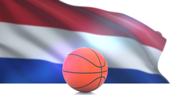 Basketball with Netherlands Flag alt