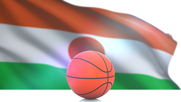 Basketball with Niger Flag alt