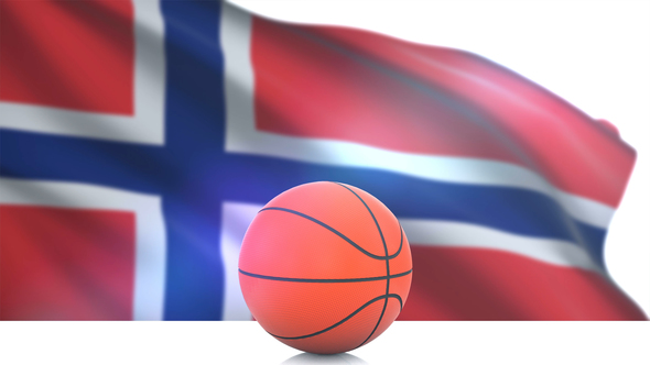 Basketball with Norway Flag alt