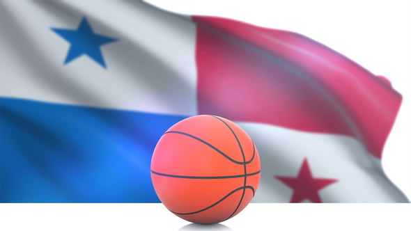Basketball with Panama Flag alt
