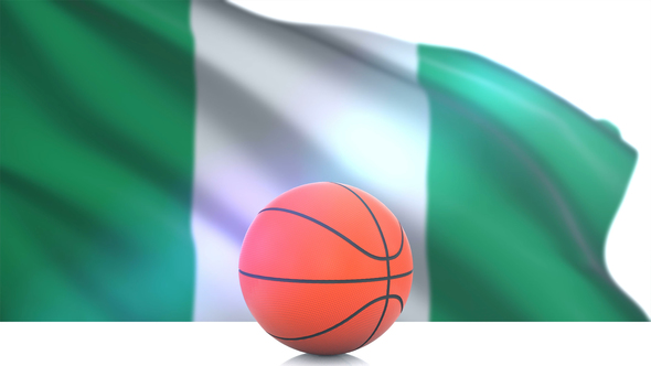 Basketball with Nigeria Flag alt