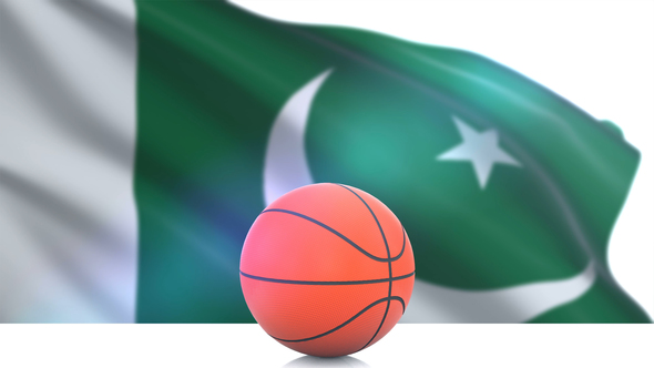Basketball with Pakistan Flag alt