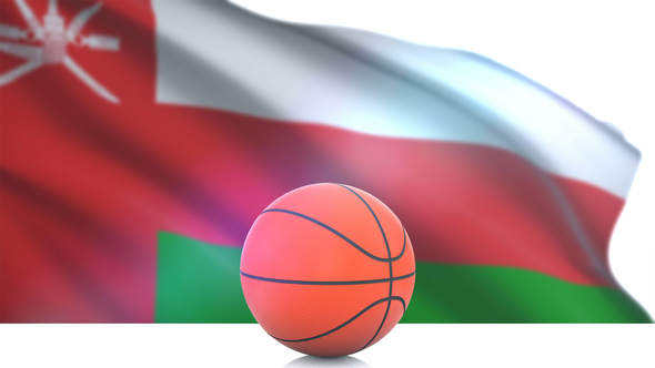 Basketball with Oman Flag alt
