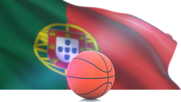 Basketball with Portugal Flag alt