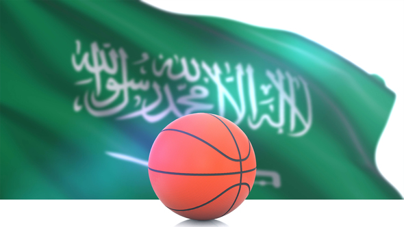 Basketball with Saudi Arabia Flag alt