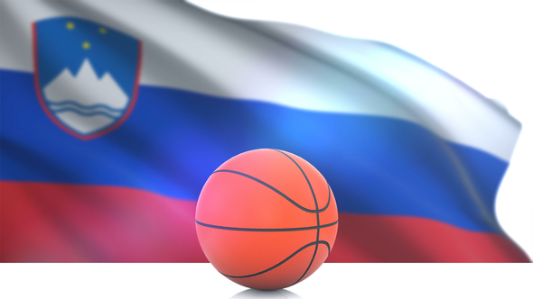 Basketball with Slovenia Flag alt