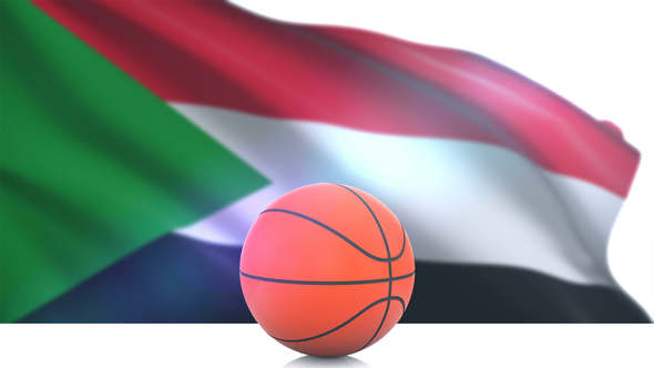 Basketball with Sudan Flag alt