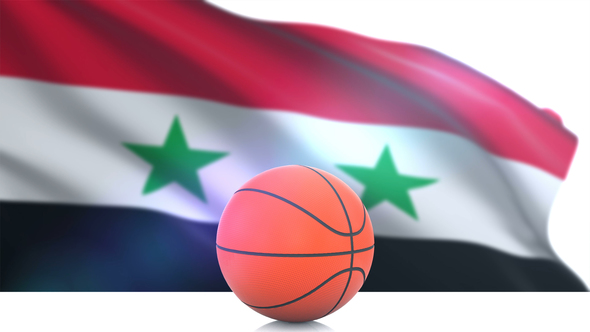 Basketball with Syria Flag alt