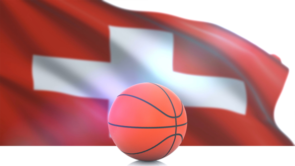 Basketball with Switzerland Flag alt