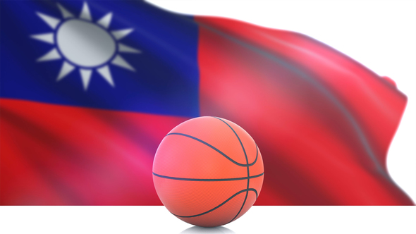 Basketball with Taiwan Flag alt