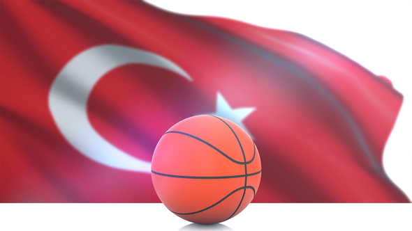 Basketball with Turkey Flag alt