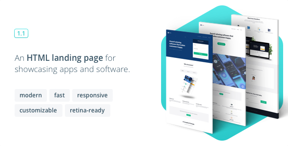 Ascension - Responsive Landing Page for Apps and Software