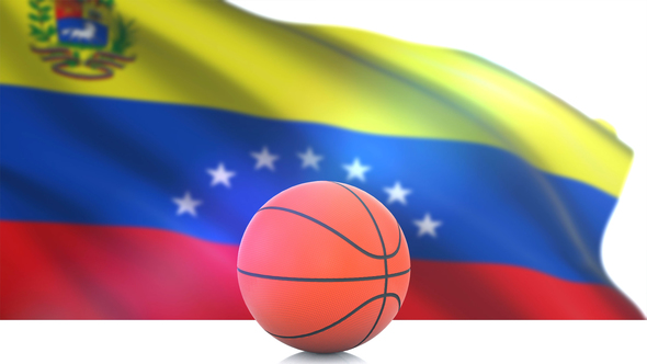 Basketball with Venezuela Flag alt
