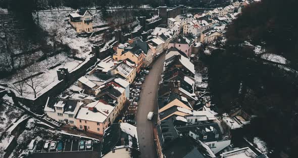 Panorama Of Vianden In Luxembourg