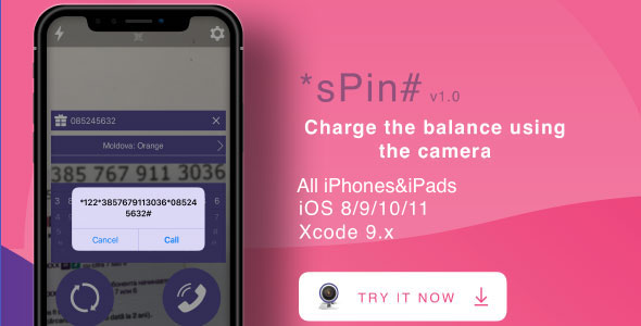 [Realtime Camera] *sPIN# - Charge the balance using the camera iOS App