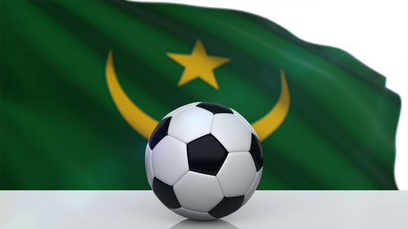 Soccer Ball with Mauritania Flag