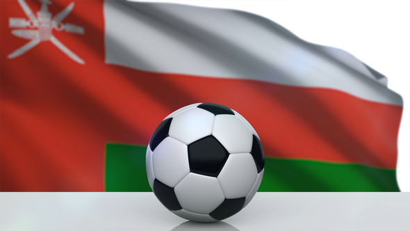 Soccer Ball with Oman Flag alt