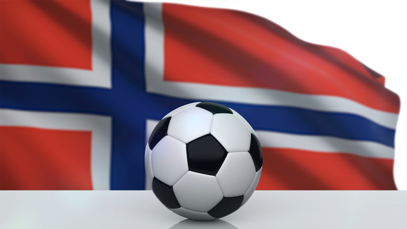 Soccer Ball with Norway Flag alt