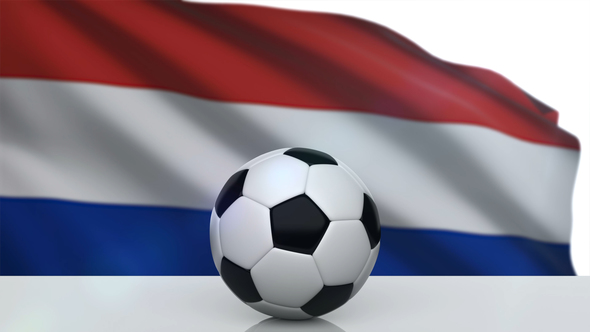 Soccer Ball with Netherlands Flag alt