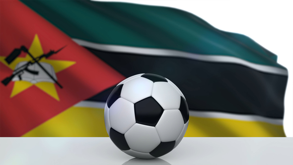 Soccer Ball with Mozambique Flag alt