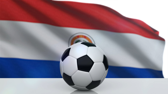 Soccer Ball with Paraguay Flag alt