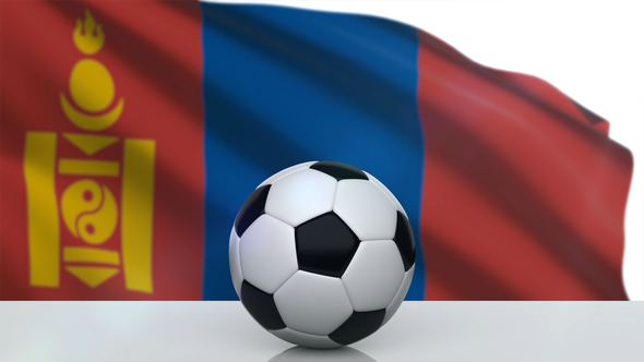 Soccer Ball with Mongolia Flag alt