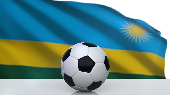 Soccer Ball with Rwanda Flag alt
