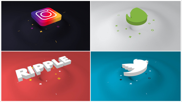 Minimal Ripple 3D Logo alt