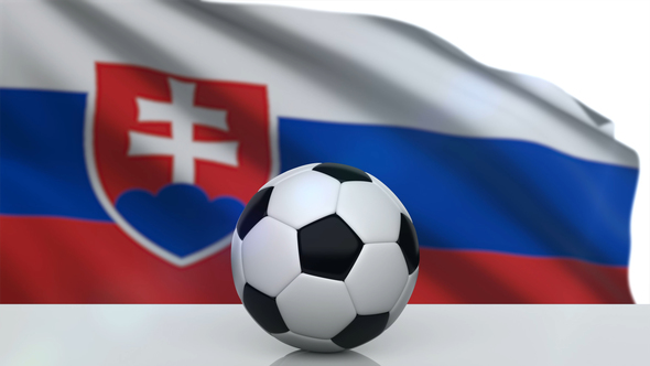 Soccer Ball with Slovakia Flag alt