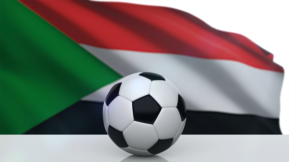 Soccer Ball with Sudan Flag alt
