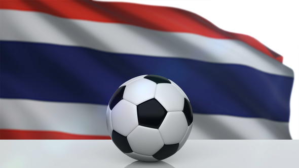 Soccer Ball with Thailand Flag alt
