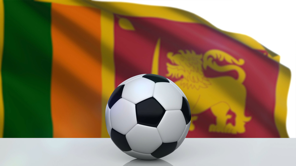 Soccer Ball with Sri Lanka Flag alt